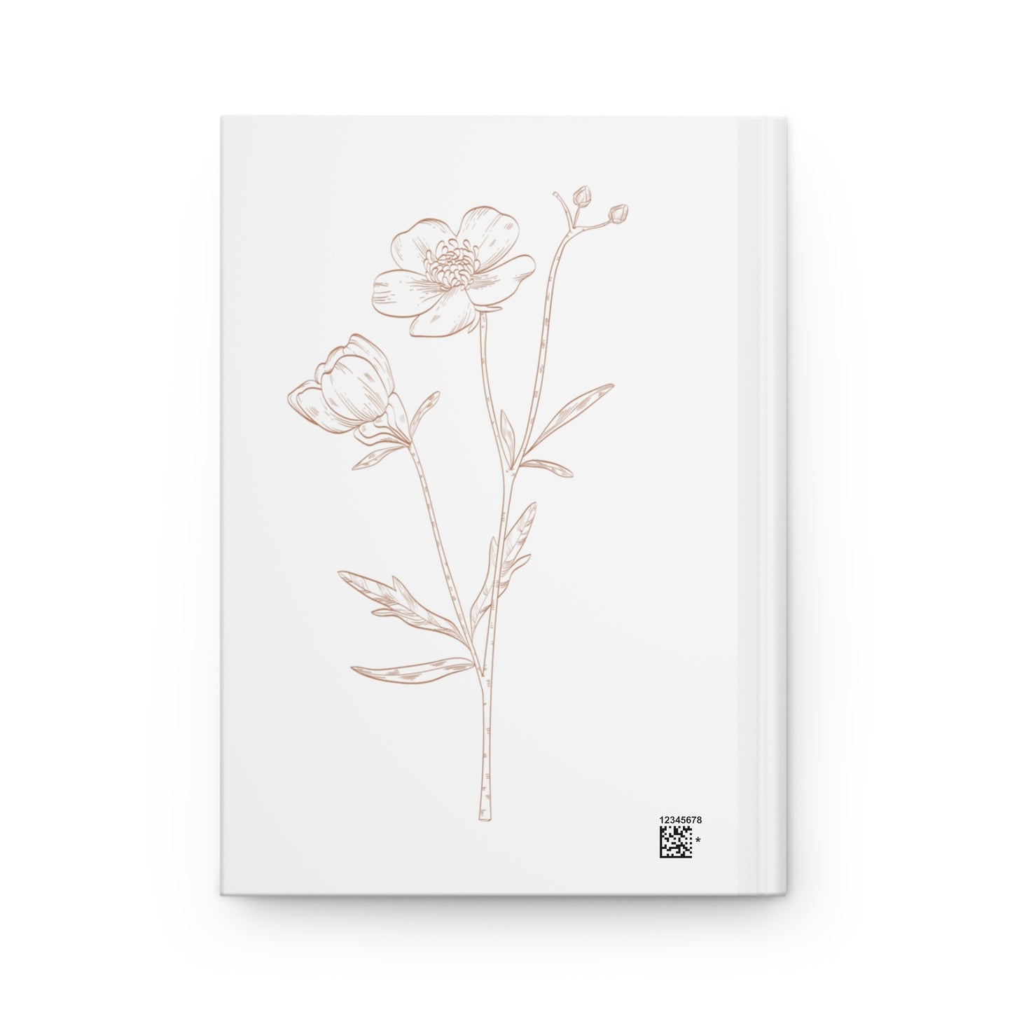 Nature-Inspired Hardcover Journal with Mountain and Floral Designs
